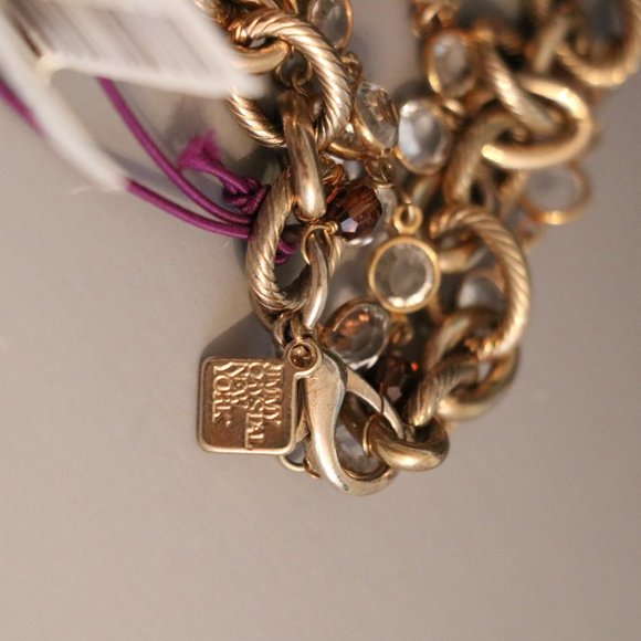 NEW Jimmy Crystal Gold Flower Necklace - Picture 10 of 10